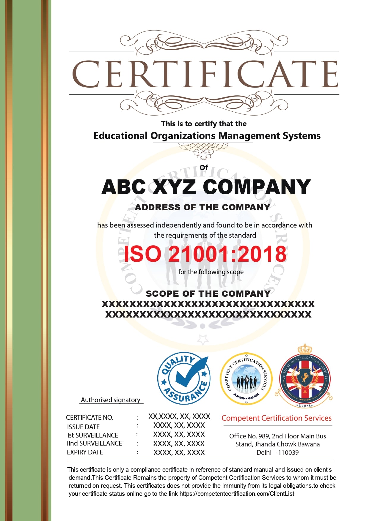 About ISO 21000:2018